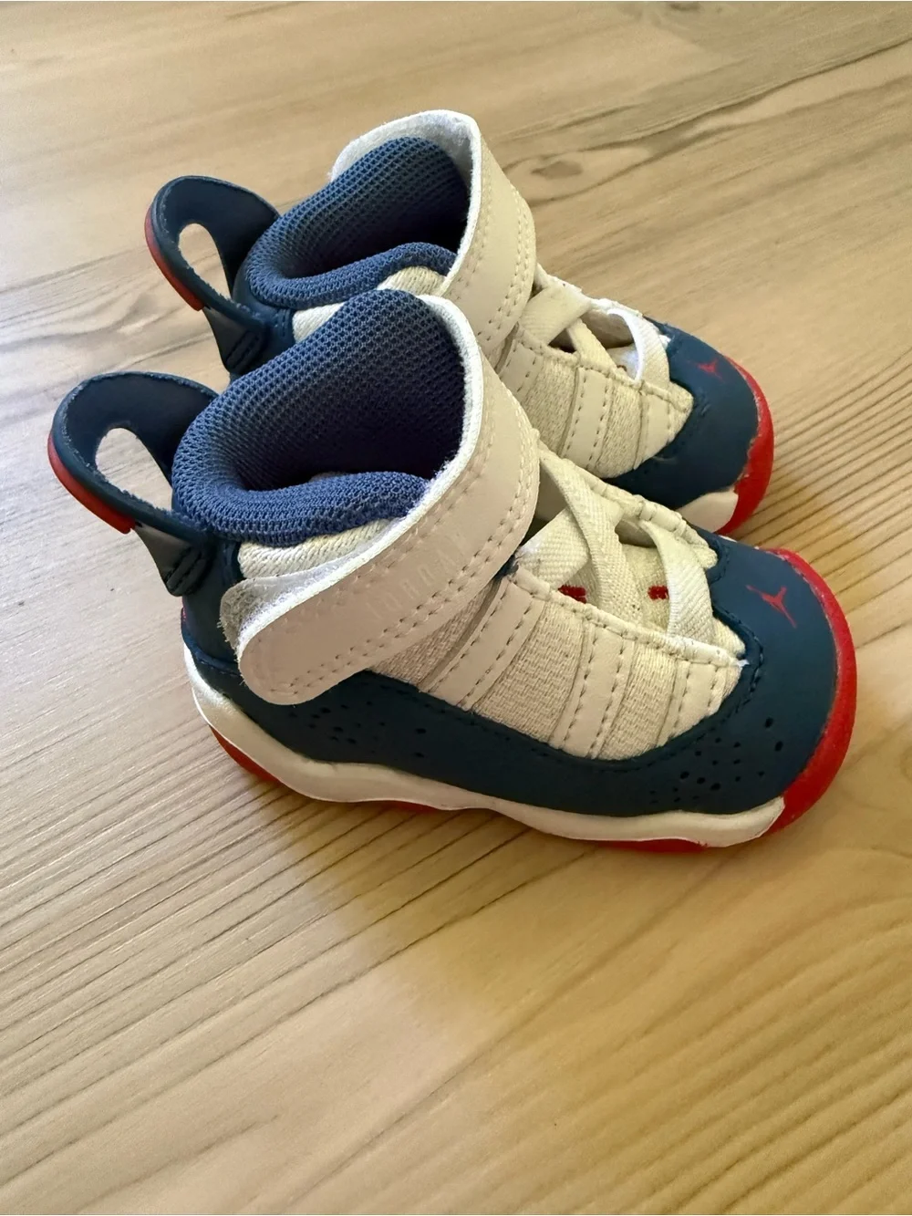 Nike Baby Walker Shoes in Blue, White, and Red
